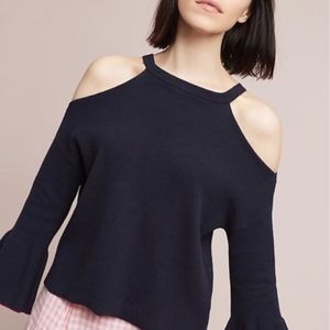 Anthropologie Leandre Open Shoulder Knit Sweater